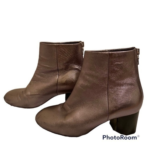 rag and bone Leather Silver Booties (Made in Italy) - Picture 2 of 13